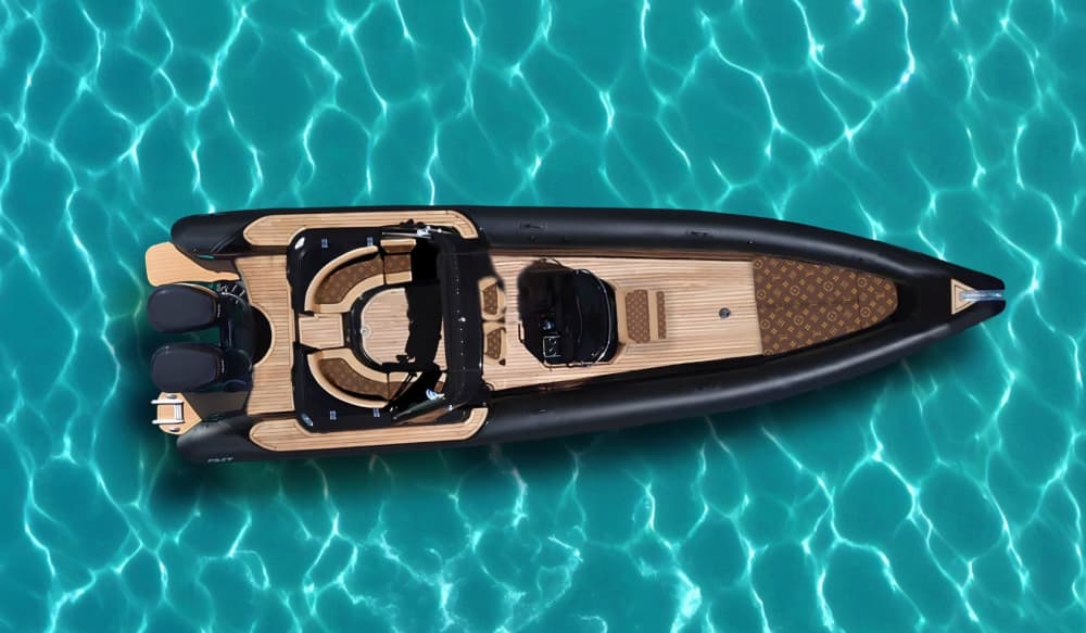 Experience Mykonos & the Aegean in style aboard the Louis Vuitton 12 m RIB – private boat trips, Delos & Rhenia, gourmet brunch, snorkeling & VIP luxury.