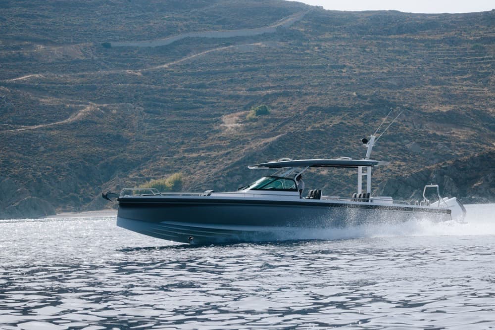 Private boat trip around Porto Cheli on a motorboat