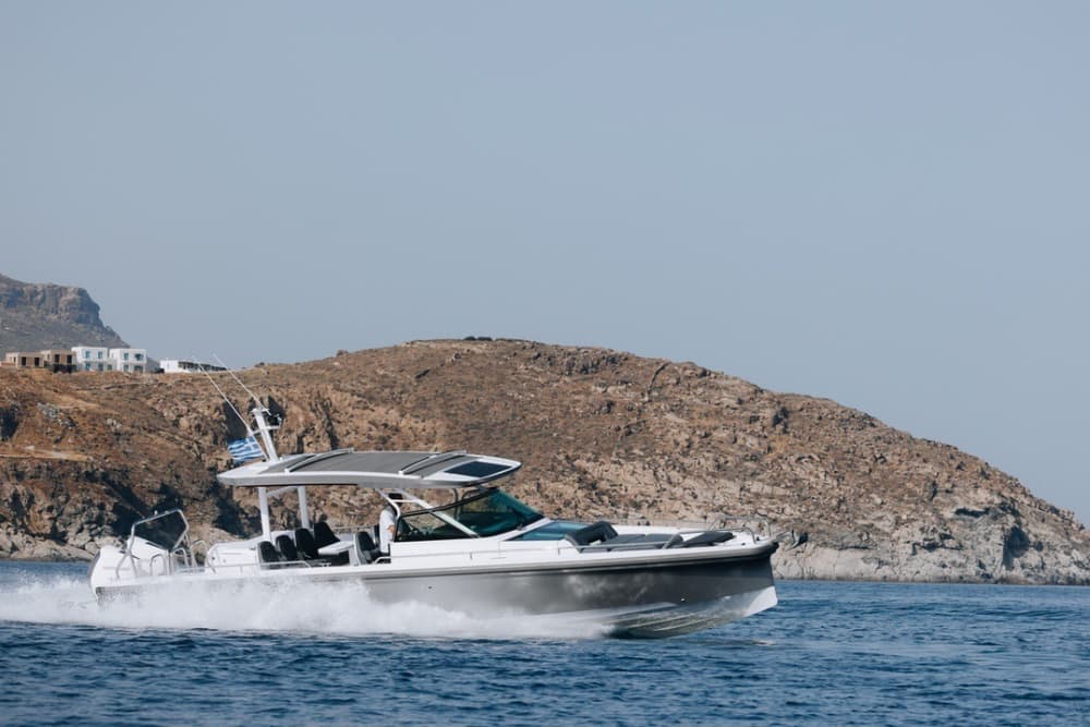 Private boat trip around Porto Cheli on a motorboat
