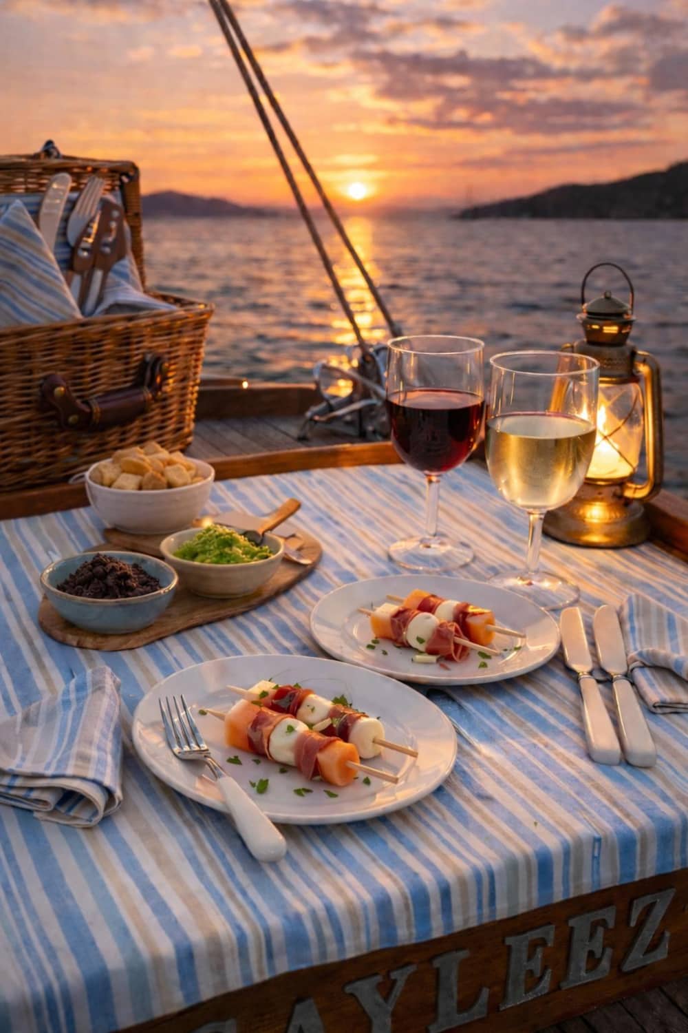 A magical escape at sunrise or sunset in the bay of Lavandou