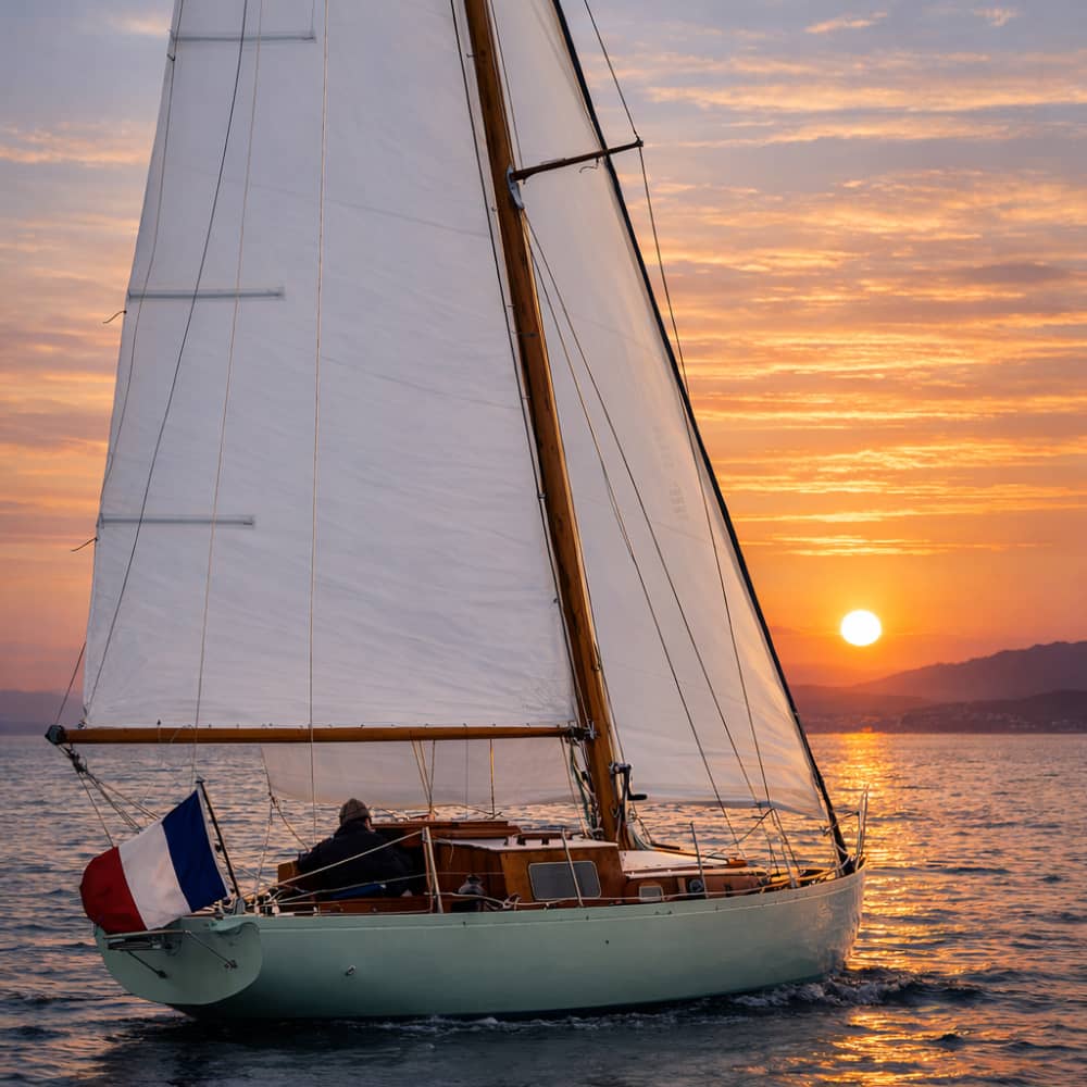 A magical escape at sunrise or sunset in the bay of Lavandou