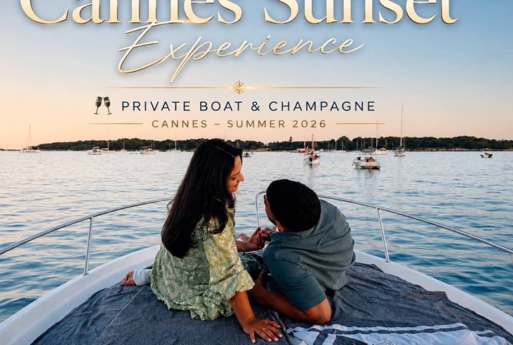 Privézonsondergang in Cannes: Champagne en Lérins