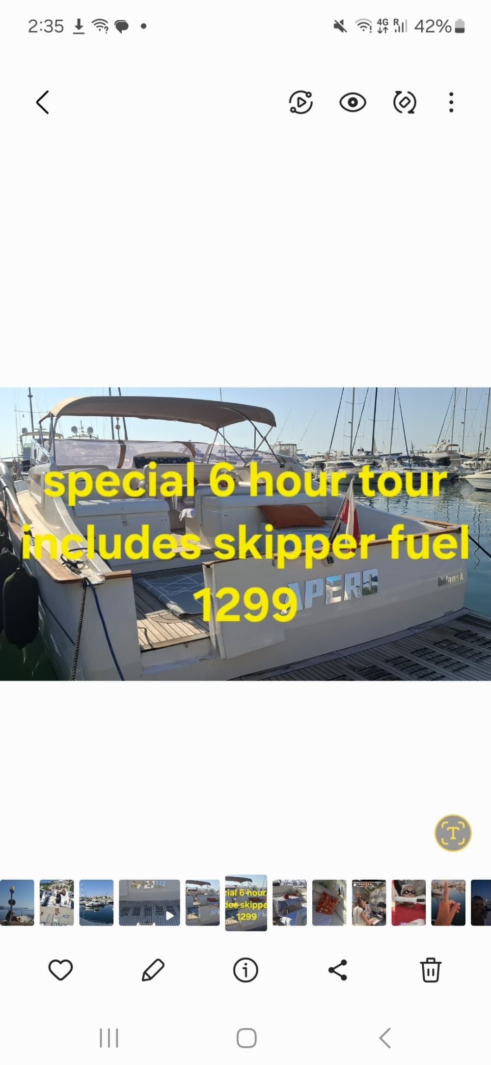 Votre journée à Beaulieu-sur-Mer : louez un bateau à moteur pour 7 h 30 de découverte.