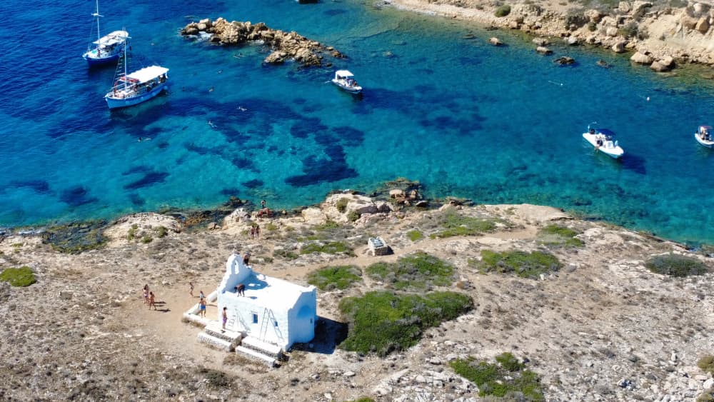 Boat trip around Paros-Antiparos 8 hours-4 hours or Sunset. 
Or and other islands.