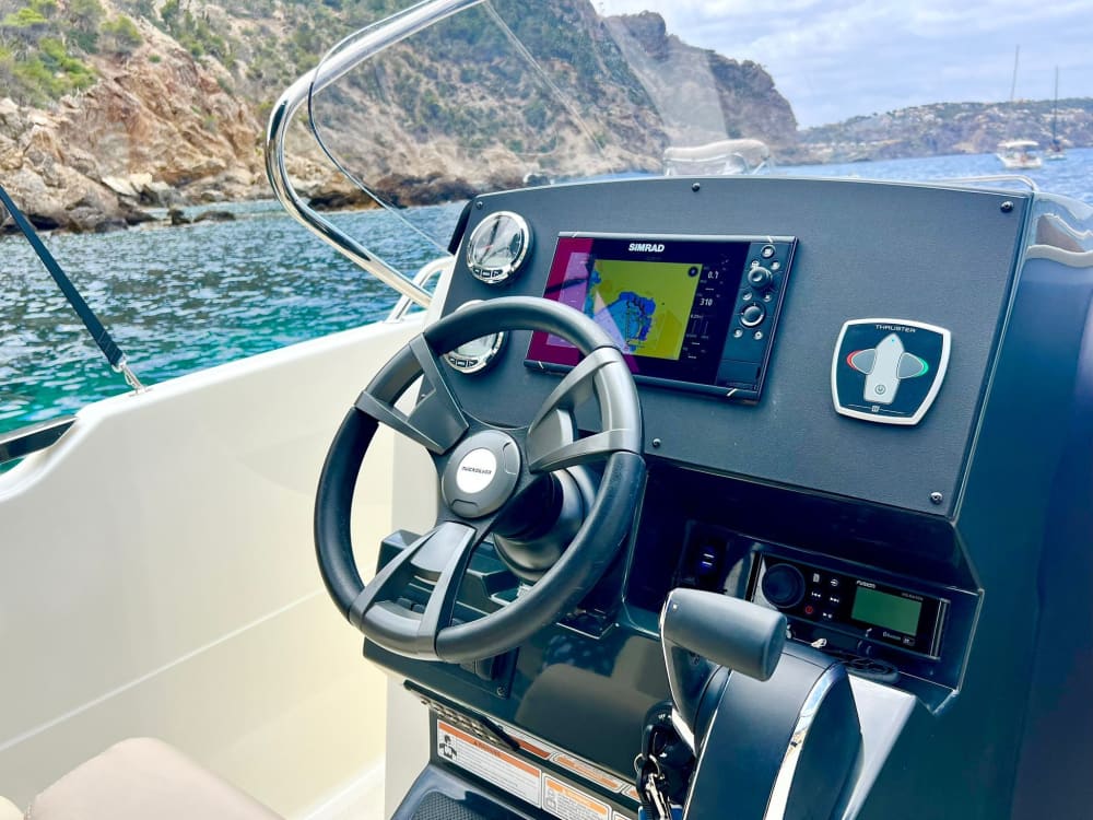Profitez d'une excursion de 8 heures en bateau à moteur pour explorer Palma de Majorque.