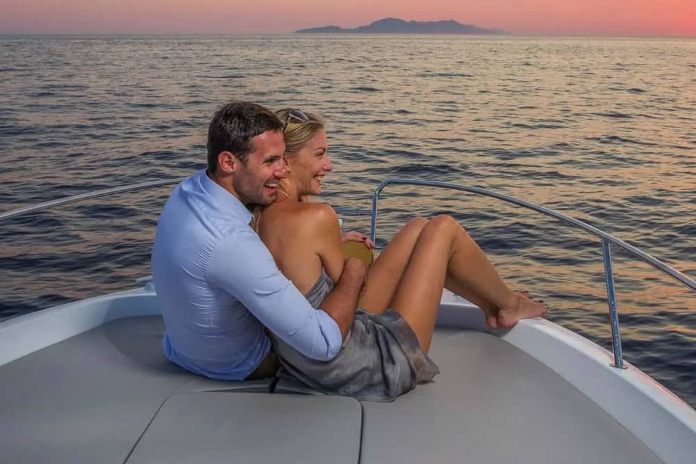 Sunset on a boat from MAIORI