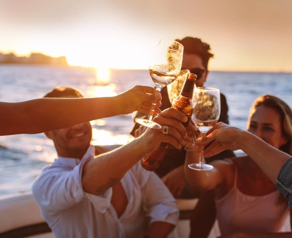 Privéboottocht met eigen schipper | Zonsondergang bij Île d'Or – inclusief aperitief en zwemmen