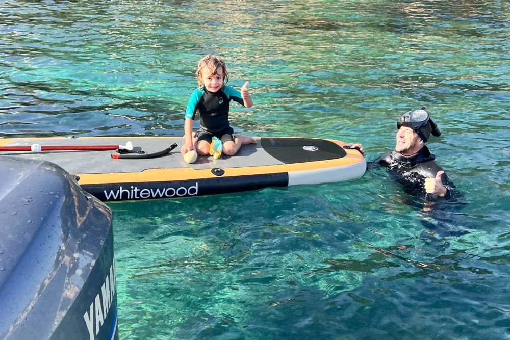 Private boat trip with water toys and 25 coves