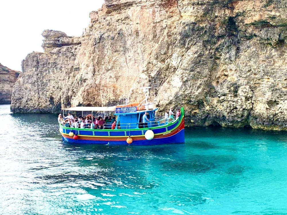 One day in Gozo on a motorboat