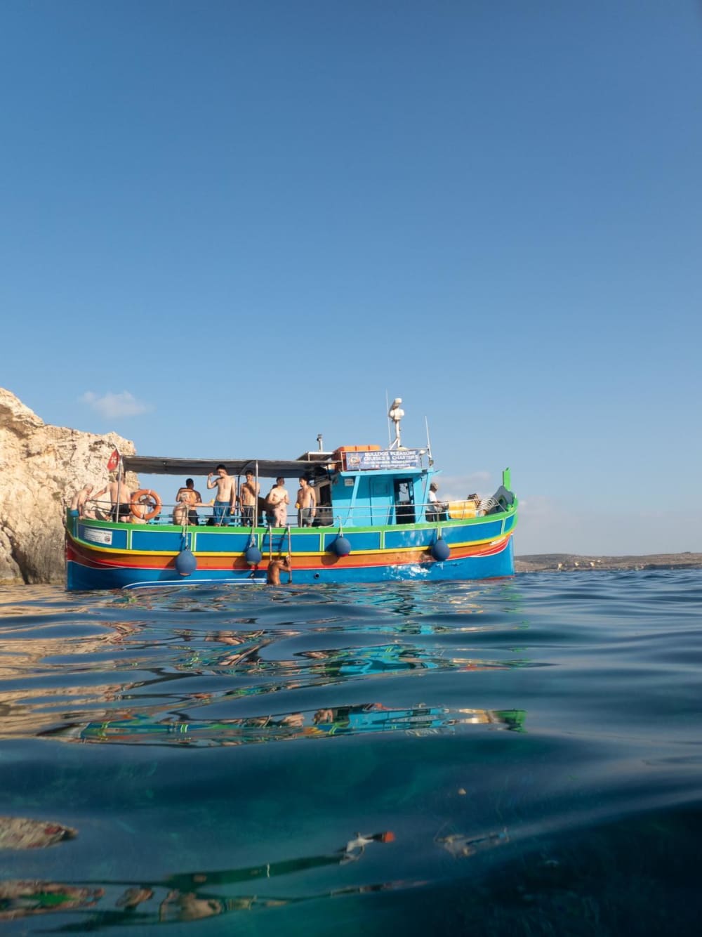 One day in Gozo on a motorboat