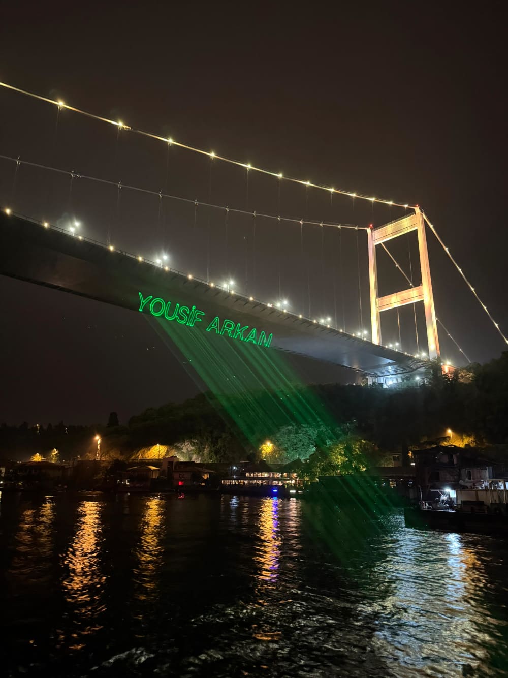 Yacht tour under the lights of the Bosphorus