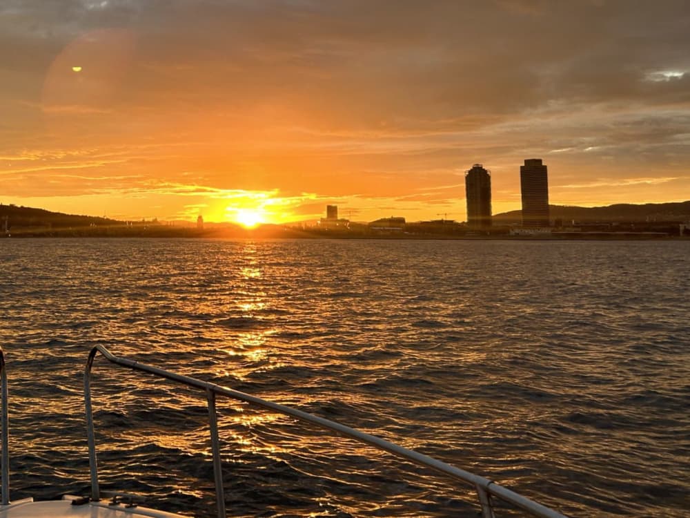 Sunset Mission: Watch Barcelona’s Magical Sunset from My Motorboat