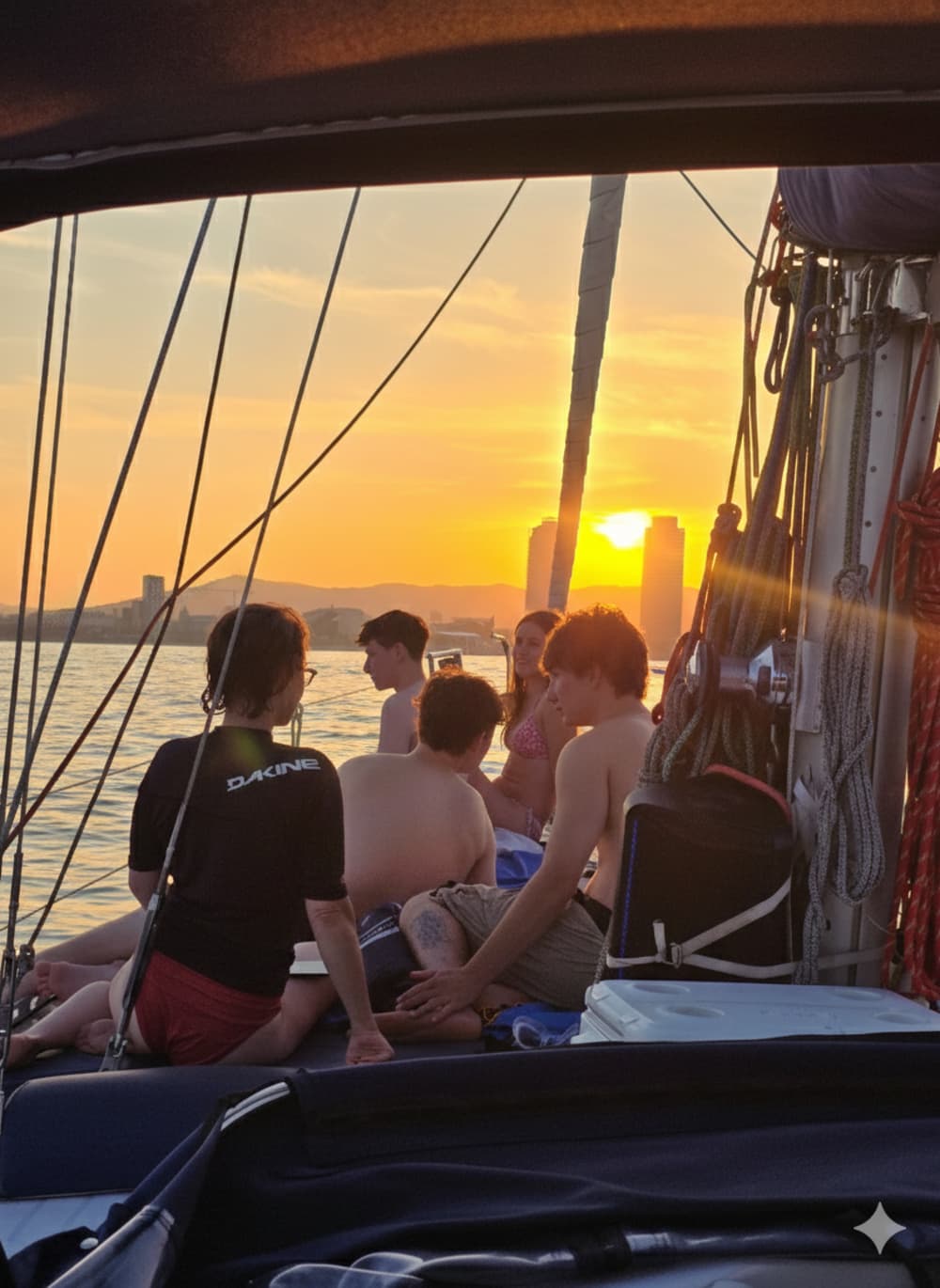 Fuga di 2 ore a Barcellona – Ampia barca a vela con bevande, cava e snack