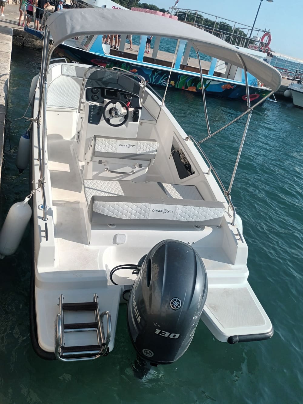 One day in Fažana on a motorboat