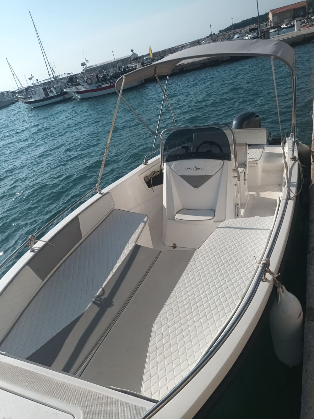 One day in Fažana on a motorboat