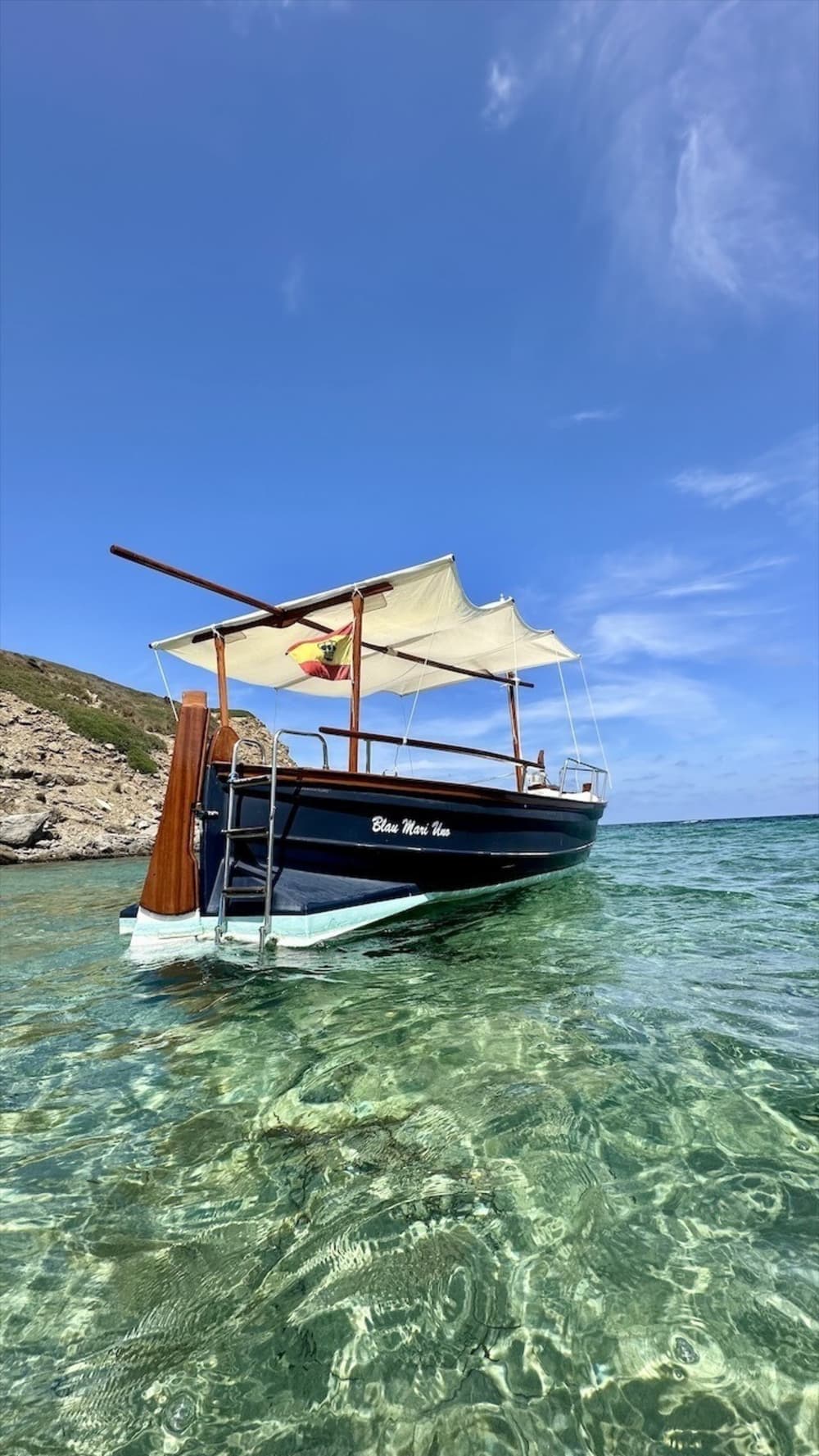 Neem een halve dag de tijd om te ontspannen op een motorboot in Port d'Addaia.