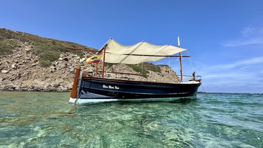 Neem een halve dag de tijd om te ontspannen op een motorboot in Port d'Addaia.