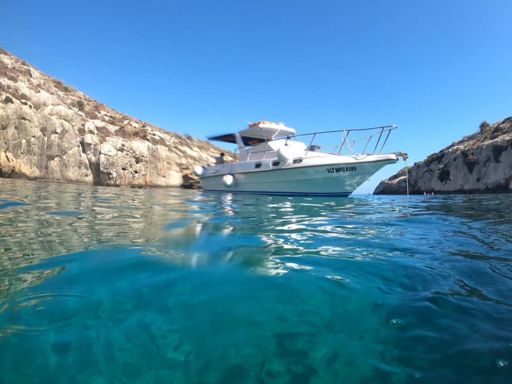 Your private motorboat for a day around Malta