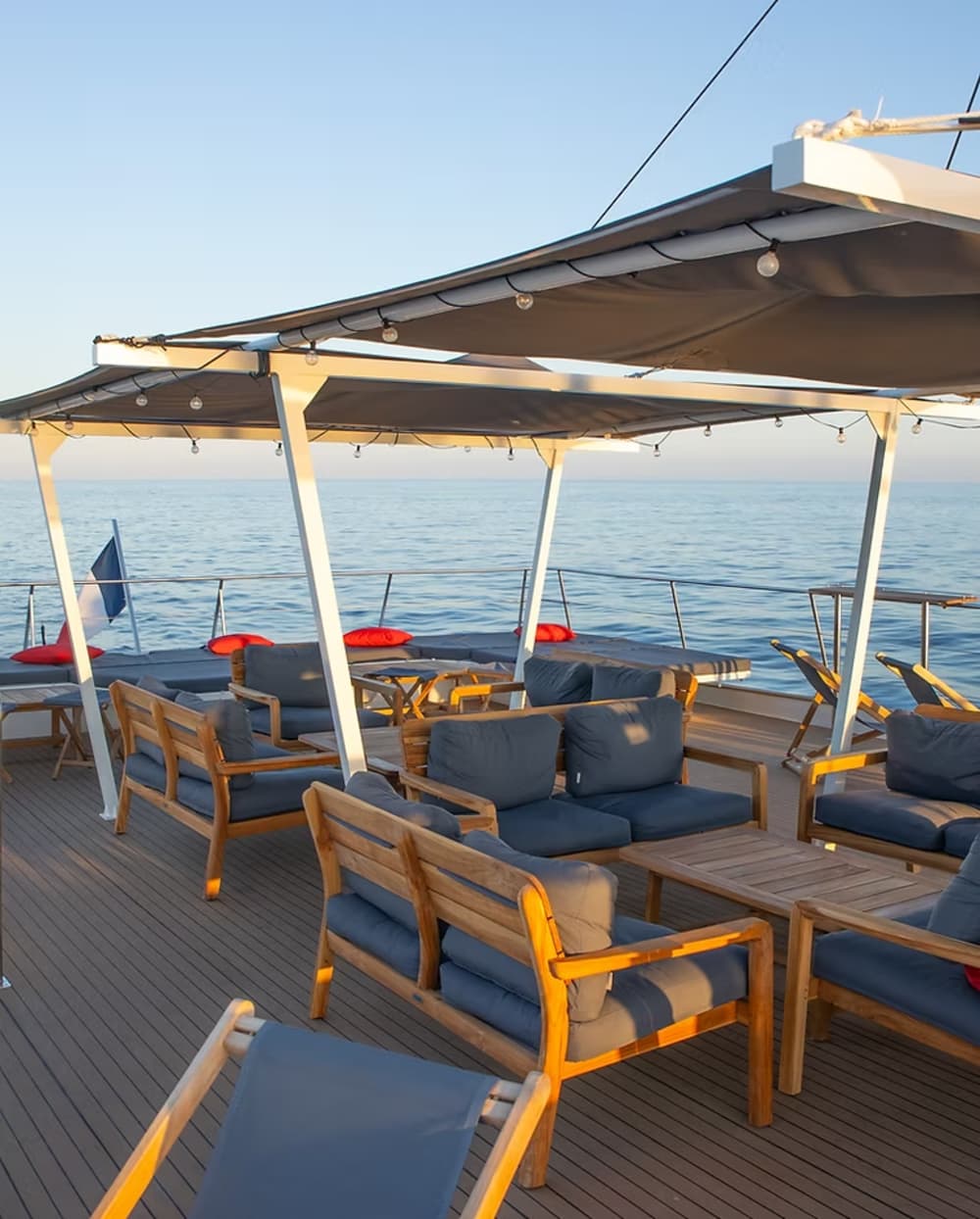 Under the Stars: Evening on a Catamaran off the coast of Antibes