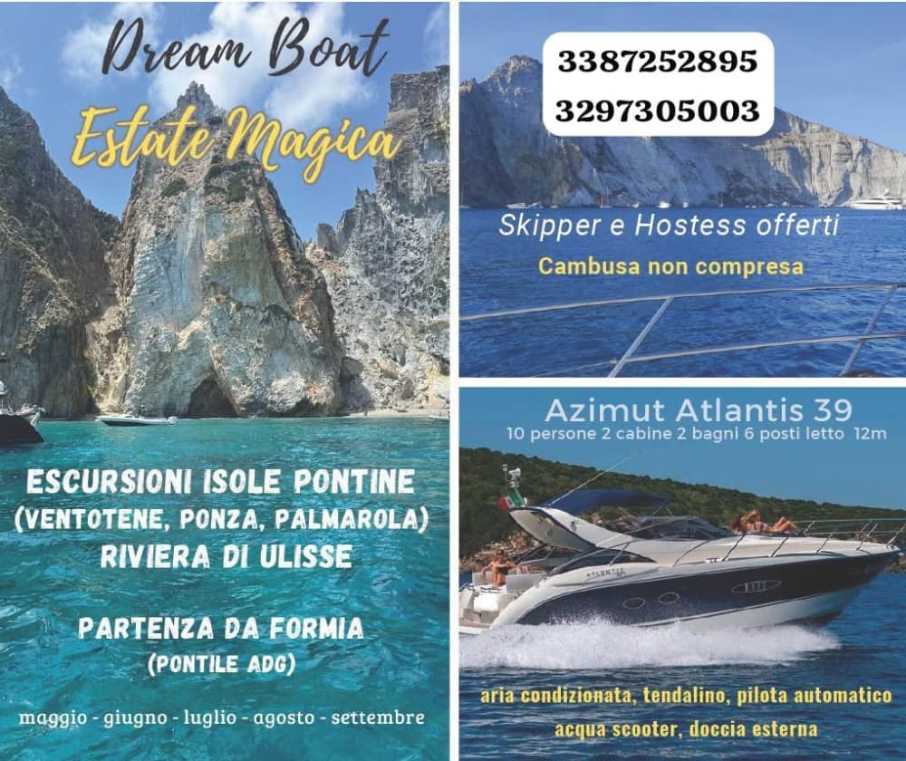 Scopri Formia a bordo di un motoscafo per 9 ore e 30 minuti.