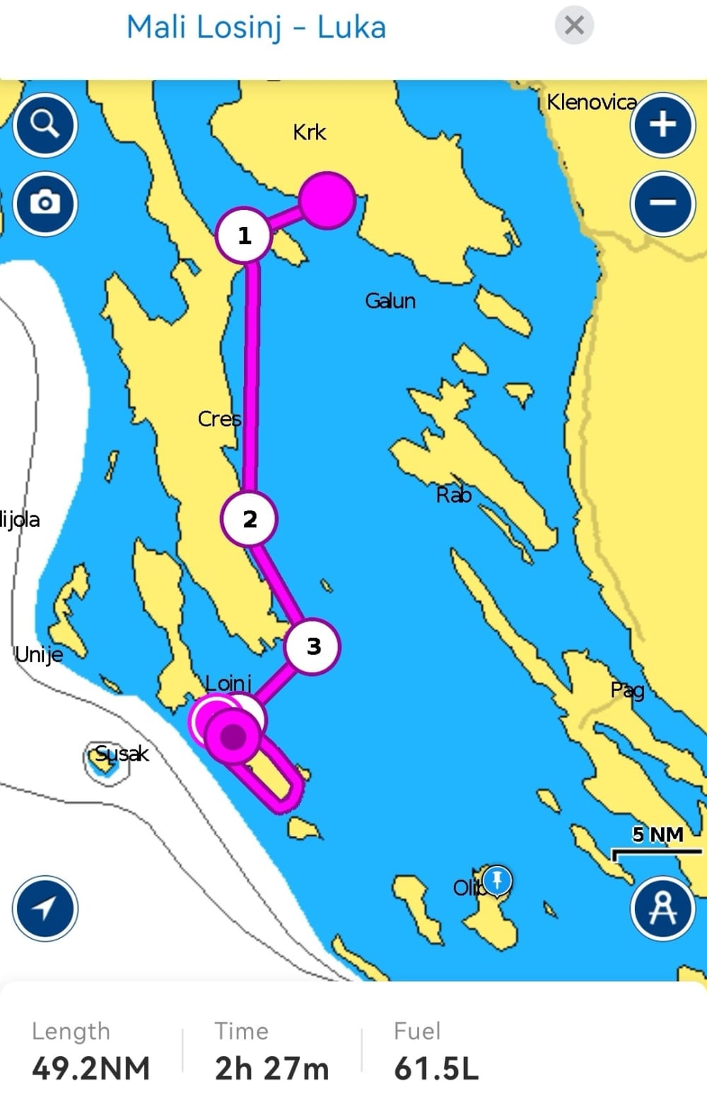 One day in Crikvenica, Opatija, Krk, on a motorboat