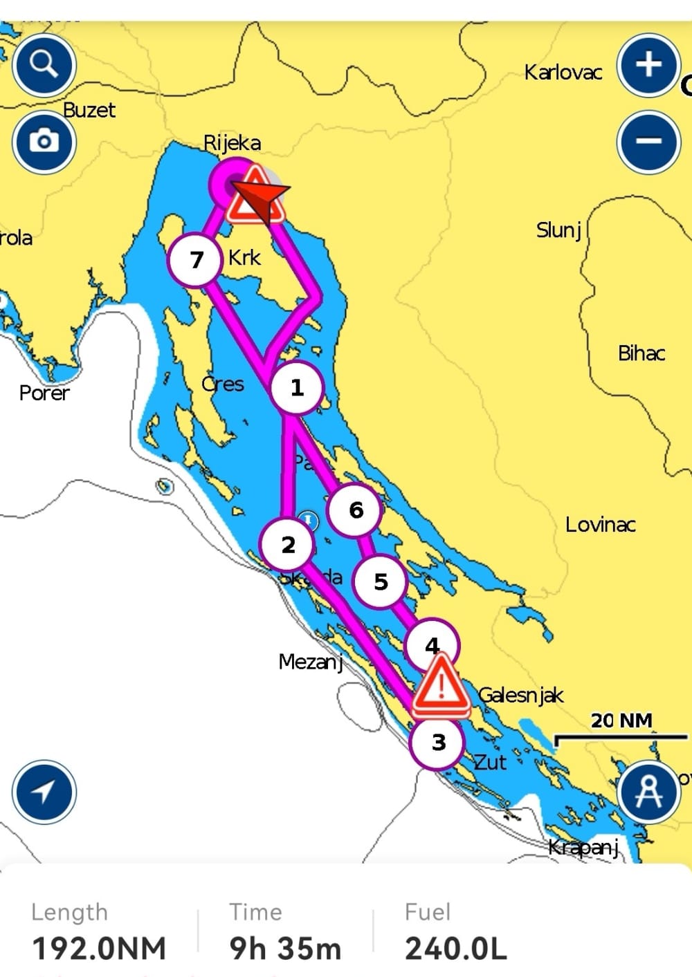 One day in Crikvenica, Opatija, Krk, on a motorboat