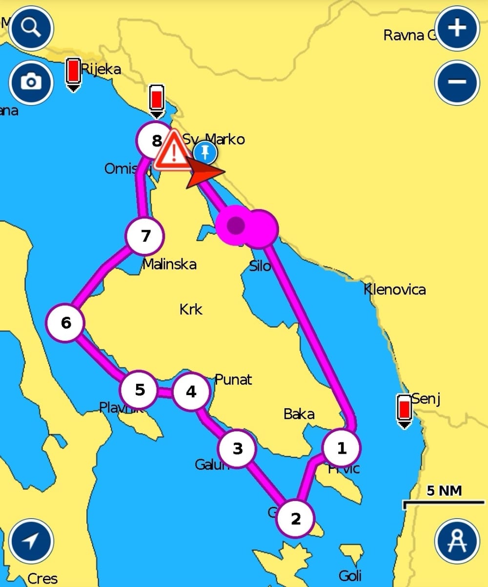One day in Crikvenica, Opatija, Krk, on a motorboat