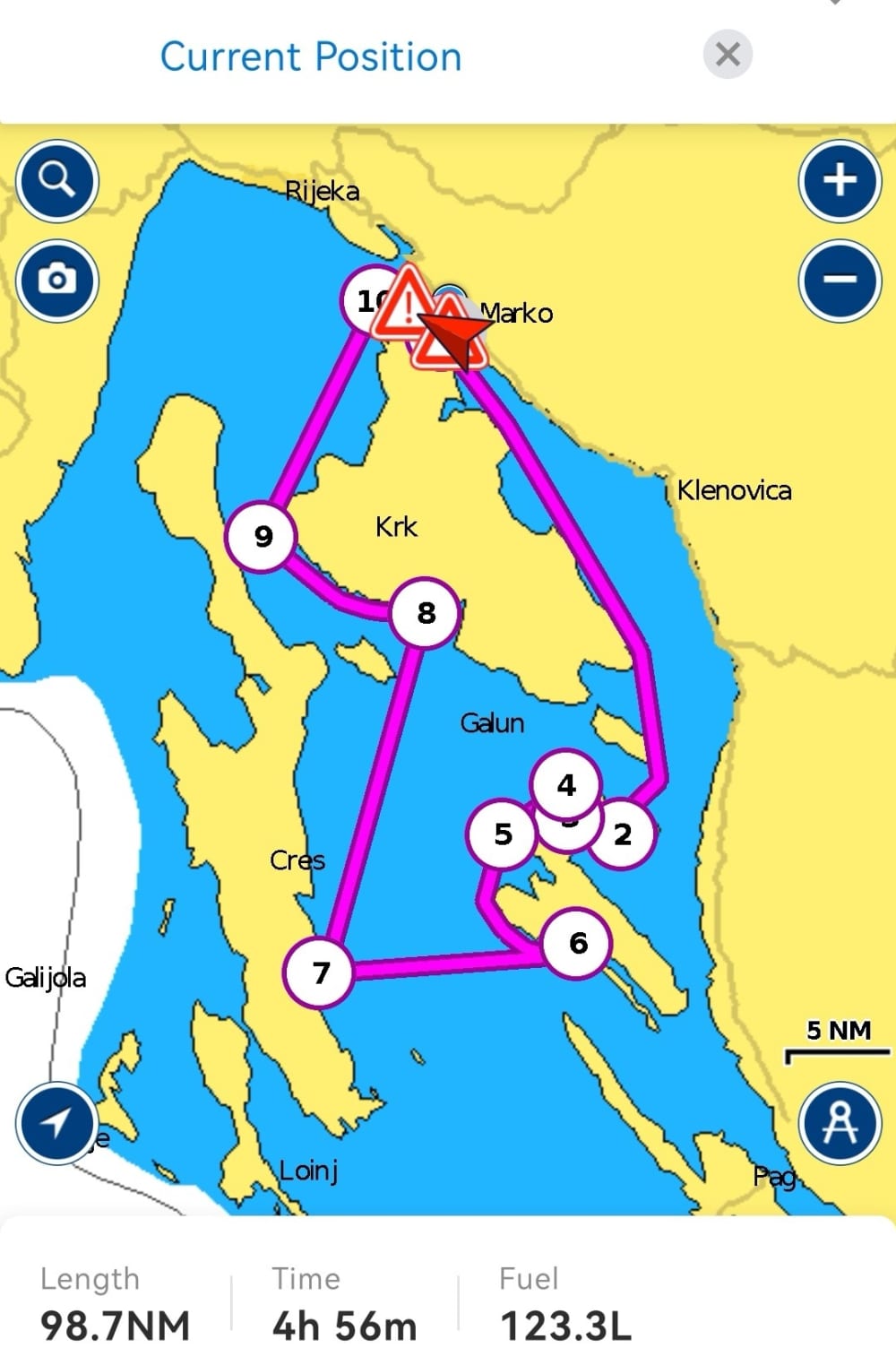 One day in Crikvenica, Opatija, Krk, on a motorboat