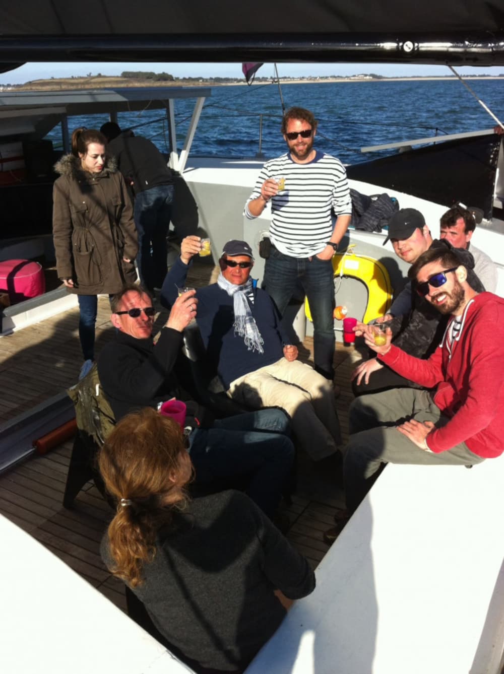 Le golfe du Morbihan, la baie de Quiberon, l'ile de Hoëdic, un maxi catamaran => Journée détente en famille