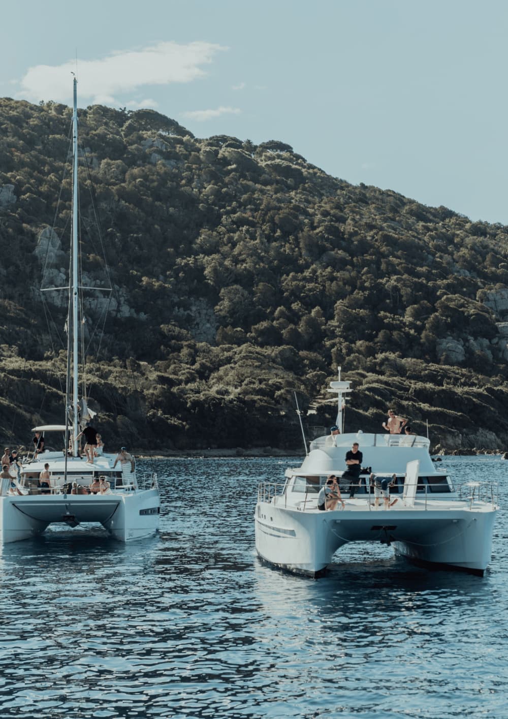 Private half-day excursion in the Gulf of Ajaccio by motor catamaran: swim and explore stunning coastal scenery