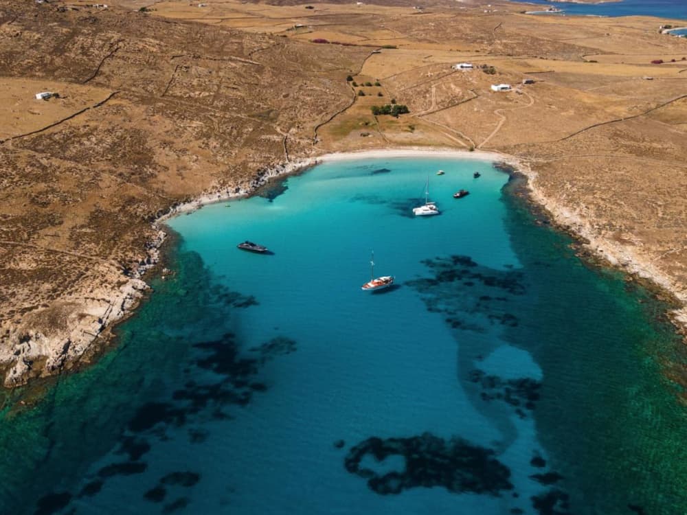 Rhenia, Delos & Mykonos Southern Coast | Private Full-Day Yacht Cruise
