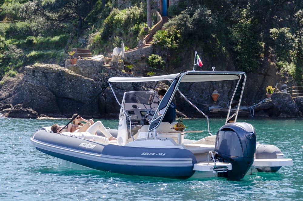 Crociera di mezza giornata a Portofino e dintorni a bordo del Soleil 24.5