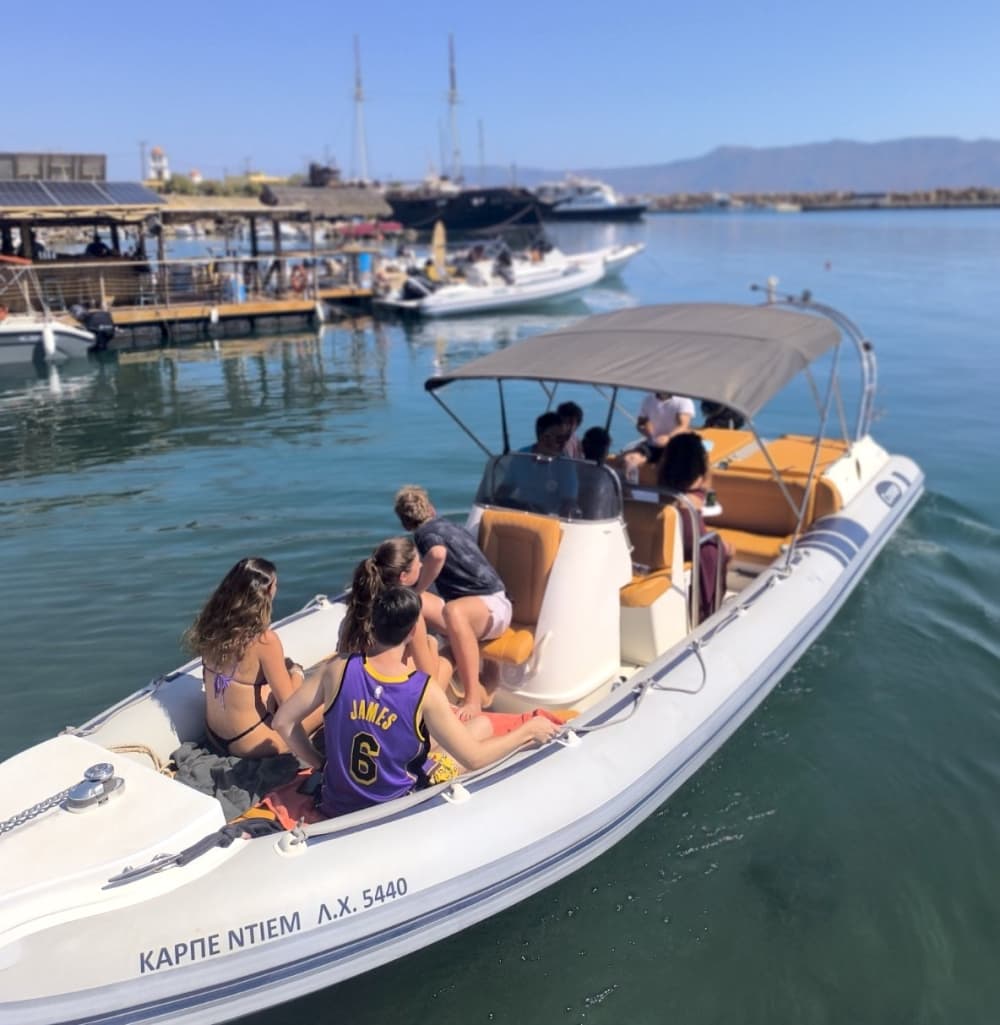 Private Luxury Boat Trip to Menies Beach & Hidden Bays from Kissamos Port.