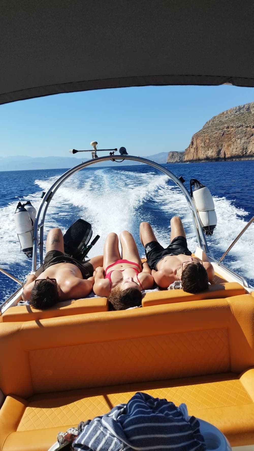 Private Luxury Boat Trip to Menies Beach & Hidden Bays from Kissamos Port.