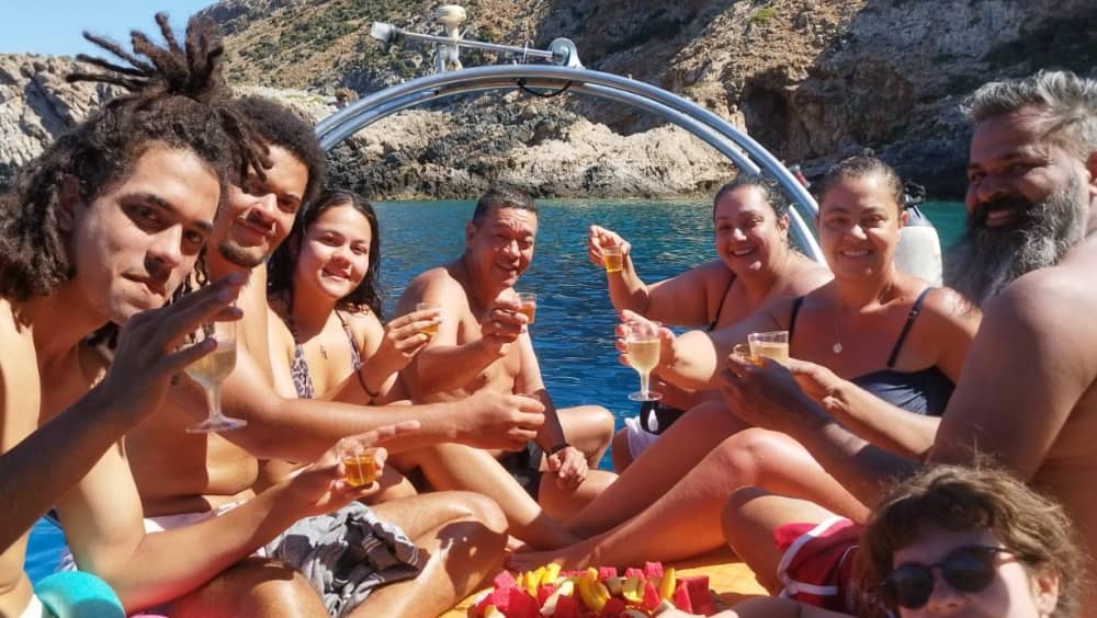 Private Luxury Boat Trip to Menies Beach & Hidden Bays from Kissamos Port.