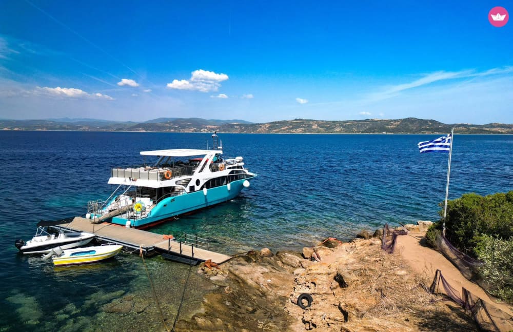 Excursion d'une journée sur l'île d'Ammouliani : beauté, plages et culture