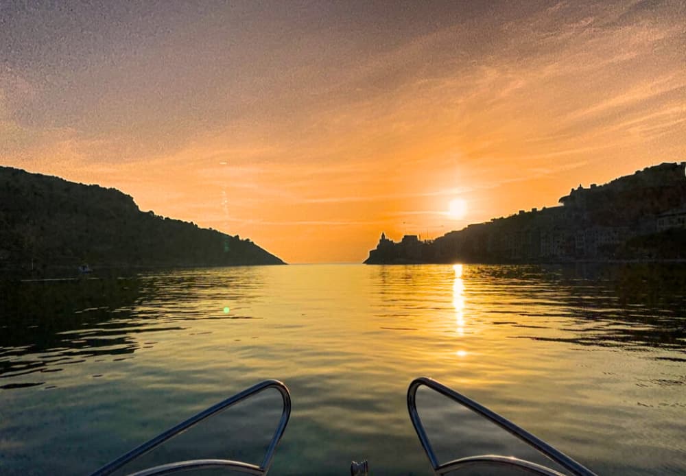 Sunset Aperitif on the Sea: Golden Magic in Porto Venere