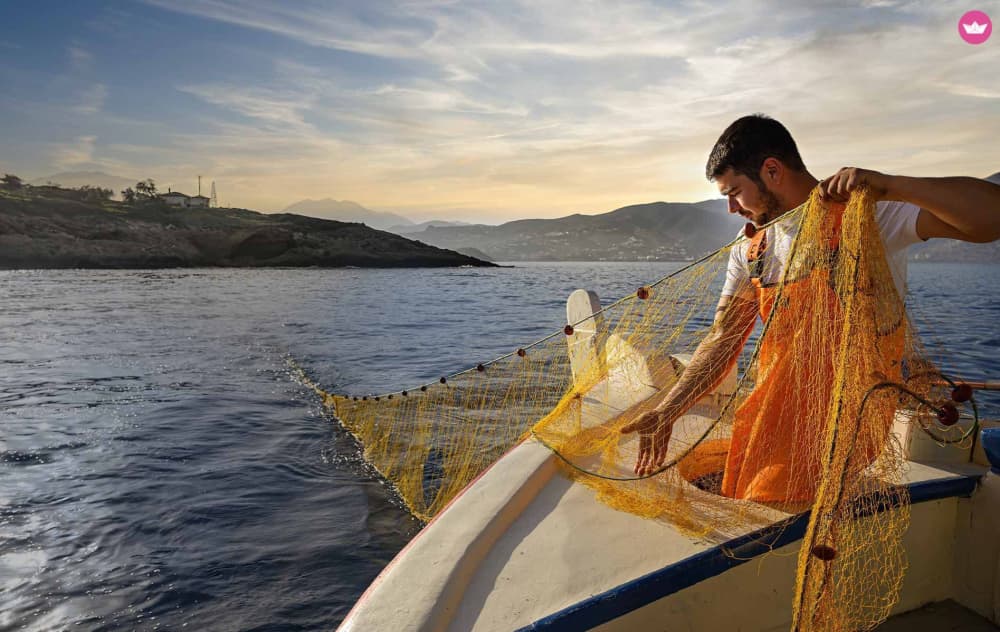 4-timmars privat upplevelse – Fiske, bad och kretensiska vyer