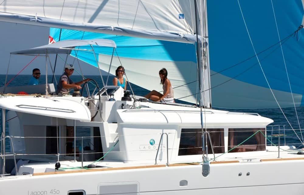 Day tour on a luxury 14-meter catamaran to the Maddalena Archipelago from Porto Rafael