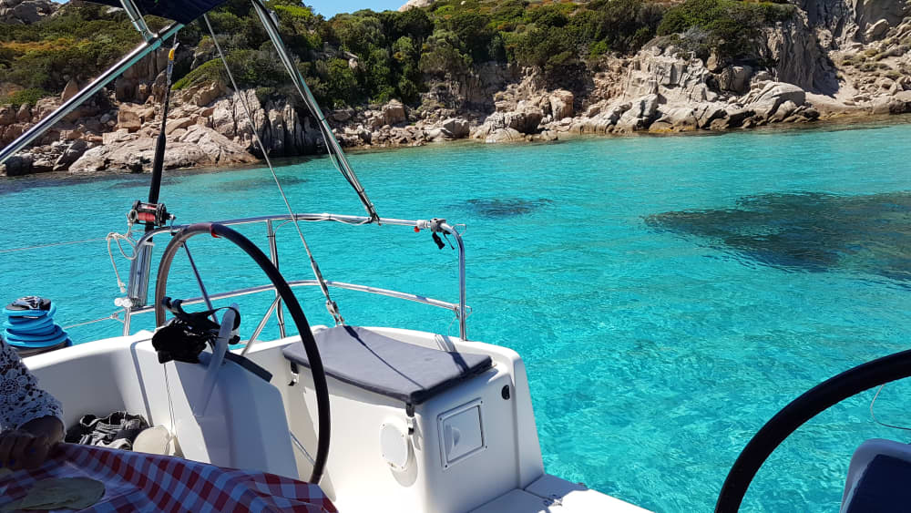 Sailing Adventure 15mt. starting from La Maddalena in the Sardinian Archipelago: sail, swim and explore the islands