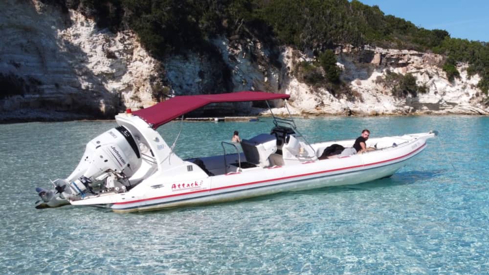 Verborgen stranden van Zuid-Corfu – RIB-avontuur met zwemstops