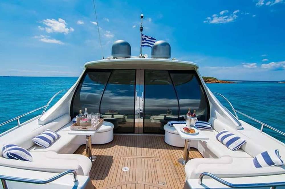 Całodniowy prywatny rejs po południowym wybrzeżu lub Delos i Rhenia (Pershing 68ft)