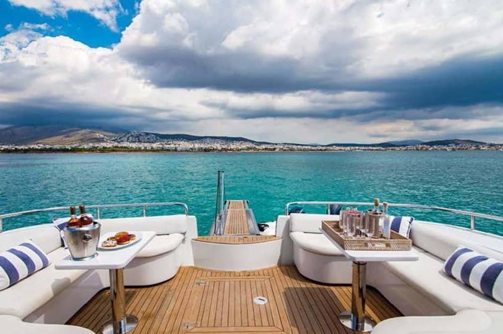 Całodniowy prywatny rejs po południowym wybrzeżu lub Delos i Rhenia (Pershing 68ft)