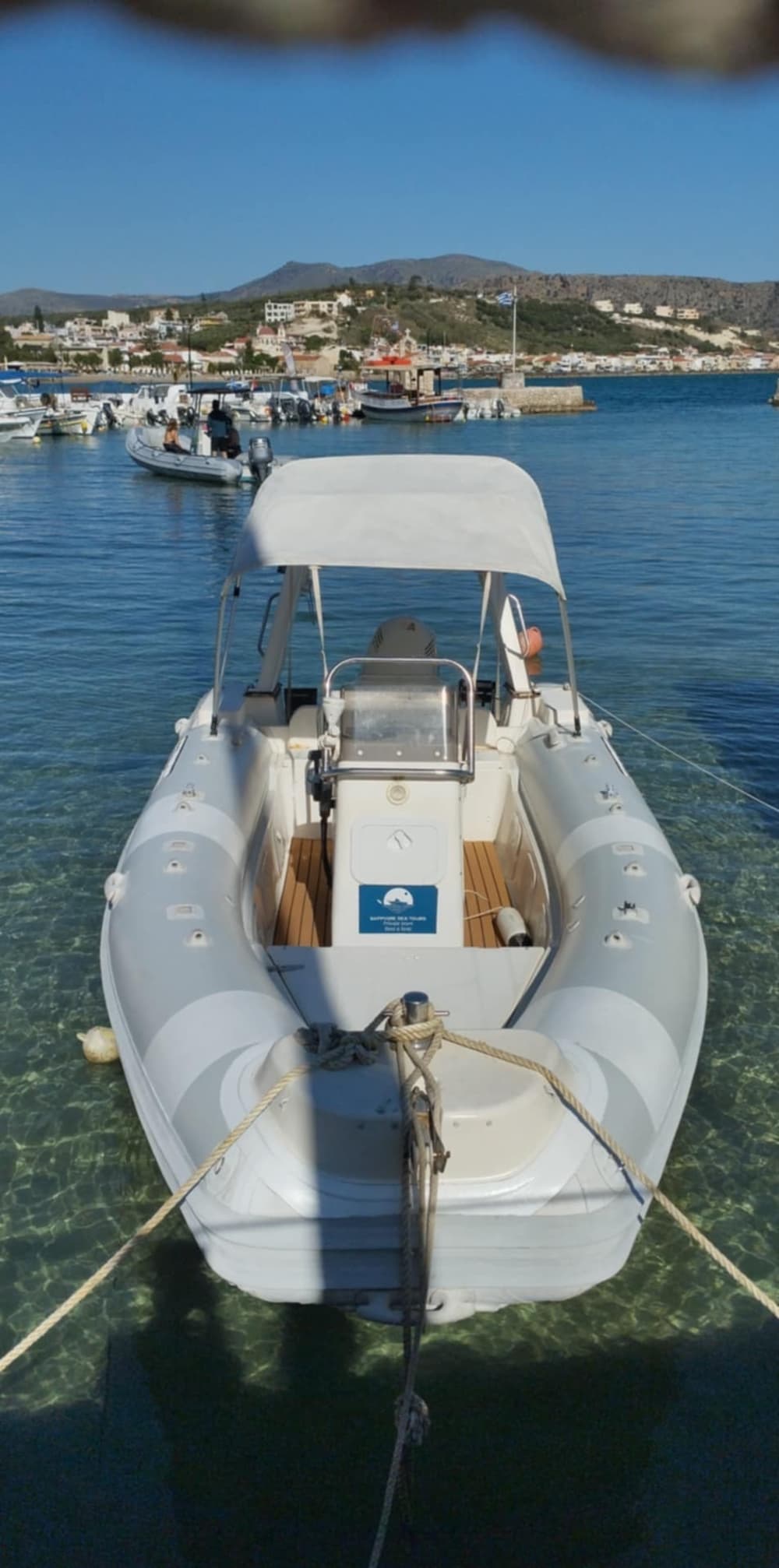 Your day in Chania: Rent a motorboat for 9h of discovery
