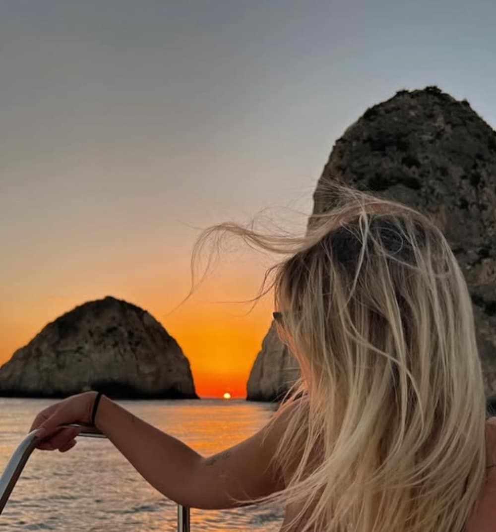 South Blue Escape at Sunset – A Romantic Private Cruise in South Zakynthos