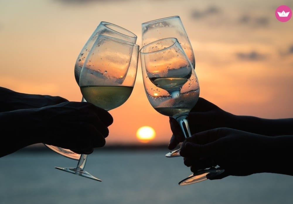 Sunset at sea: Relaxation and panoramic view