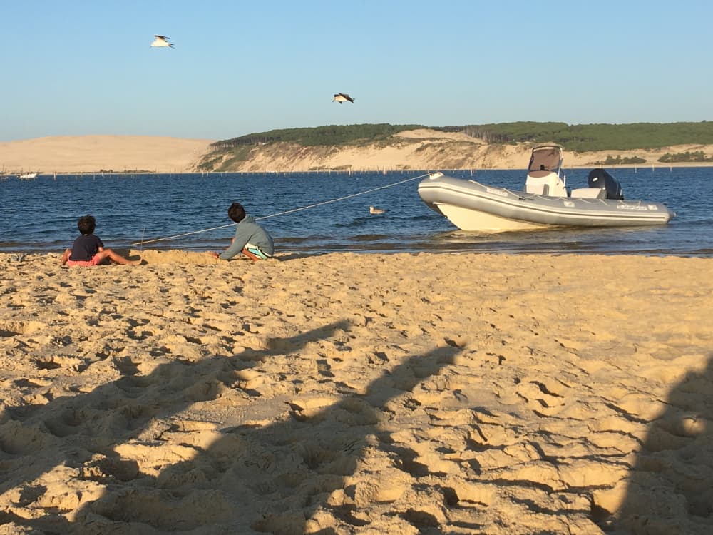 Sonnenuntergang über der Bucht von Arcachon