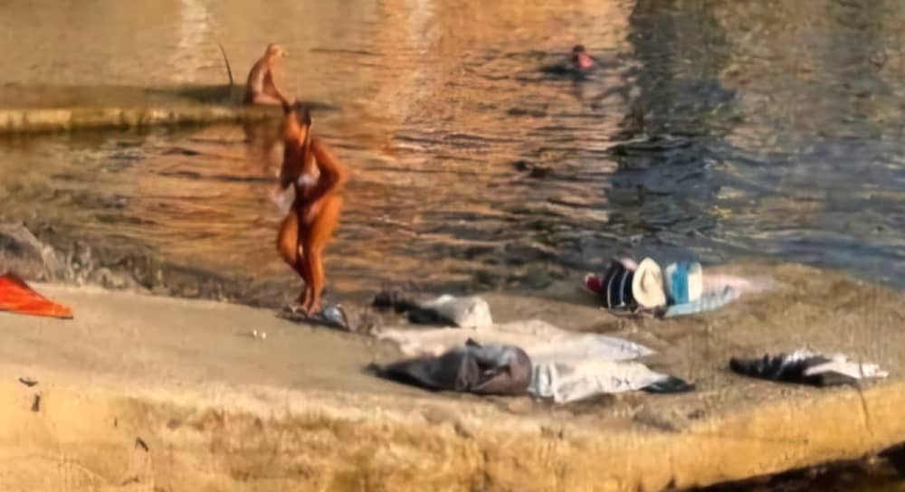 Azure Twilight: A Stroll Along the Setting Sun