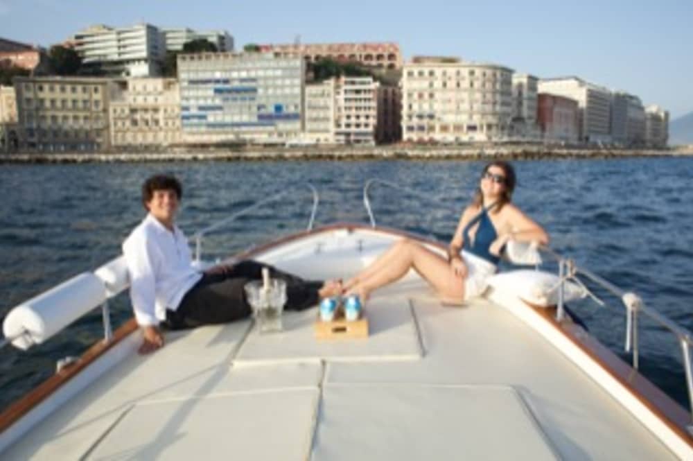 Sunset Gold aperitif at sunset in Naples - Castel dell'Ovo and Borgo Marinari