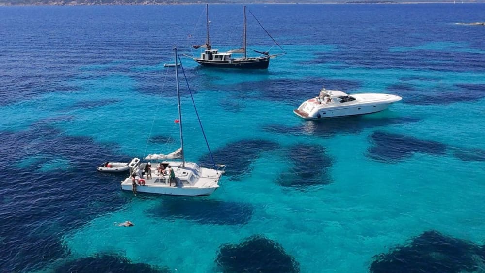 Maddalena Islands Catamaran Tour with Lunch and Sardinian Aperitif